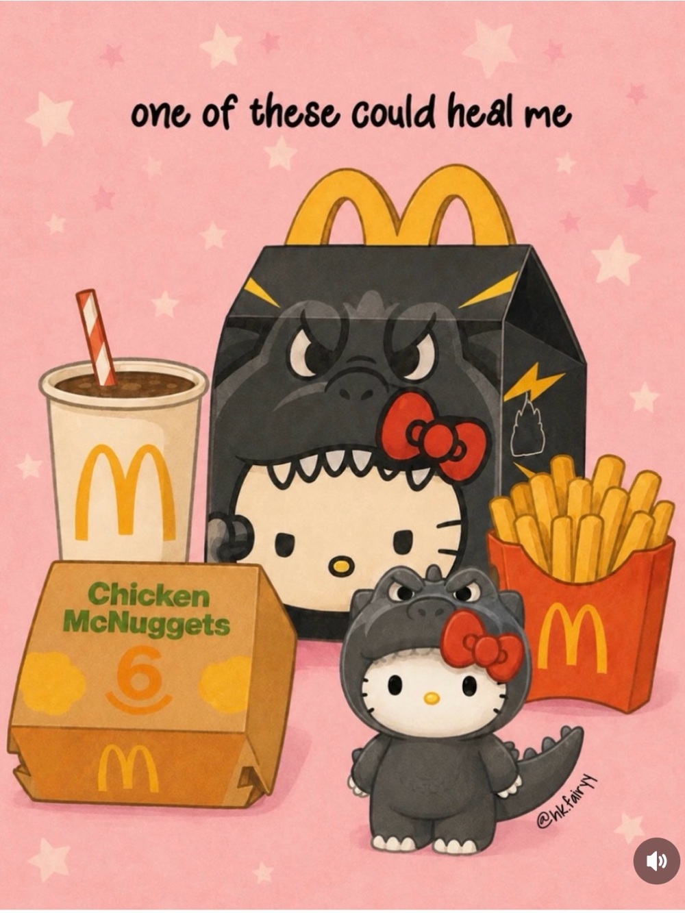 Hello Kitty X Godzilla Mcdonald’s Collab (Full Set of 8) - Picture 5 of 5